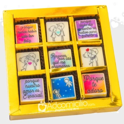Caja Bombones  Romantica Medellin Pedido Con Un Día De Anticipación 