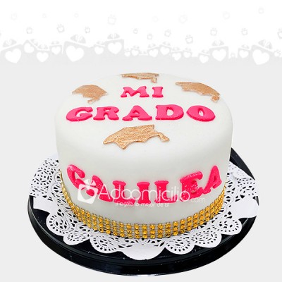 Torta De Grado Rosada Sabor Naranja 5 Porciones A Domicilio En Cali
