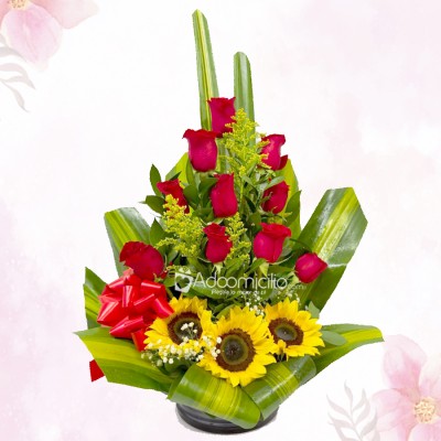Girasoles Y Rosas Para El Día De La Madre A Domicilio En Medellín 