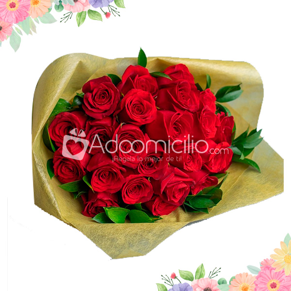 Hermoso Bouquet De Rosas x 24 Dia De La Mujer A Domicilio En Cali