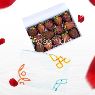 Caja de Fresas con Chocolate a Domicilio en Medellin Pedido con 1 día de Anticipación