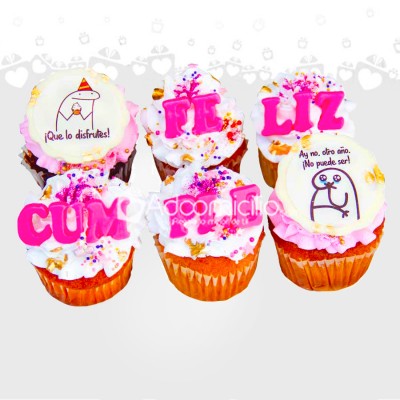 cupcakes de feliz cumpleaños a domicilio Medellín pedido con 1 día de anticipación 