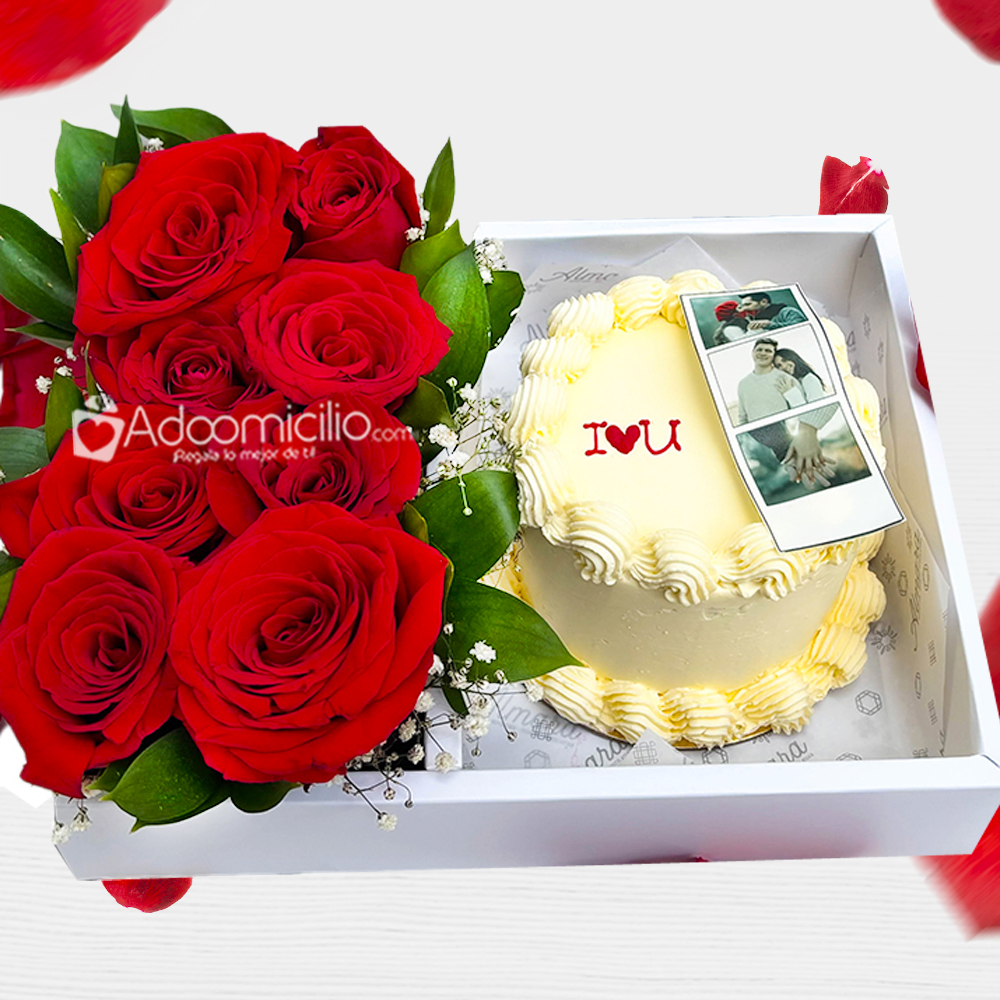 Torta Con Rosas Para San Valentín A Domicilio En Medellín Pedido Con Un Día De Anticipación 