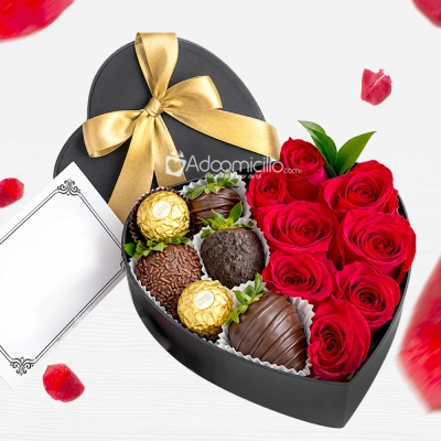 Rosas Y Fresas Con Chocoalate Para Amor Y Amistad A Domicilio En Medellín Pedido Con Un Día De Anticipación