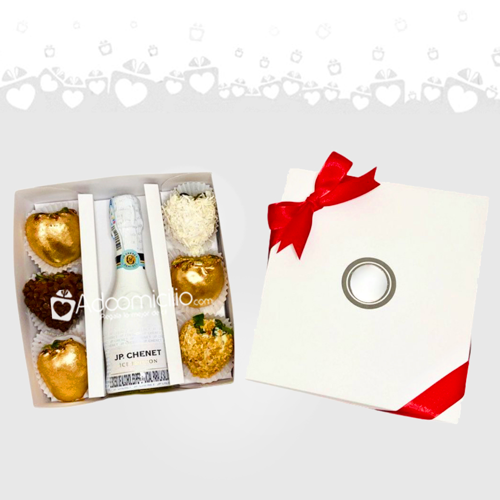 Fresas Con Chocolate Y JP Chenet Para El Día De La Mujer A Domicilio En Cali Pedido Con Un Día De Anticipación 