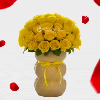 Rosas Amarillas Para San Valentín A Domicilio En Bucaramanga Pedido Con Un Día De Anticipación 