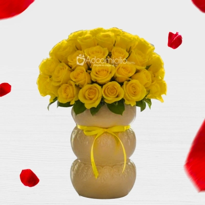 Rosas Amarillas Para San Valentín A Domicilio En Bucaramanga Pedido Con Un Día De Anticipación 