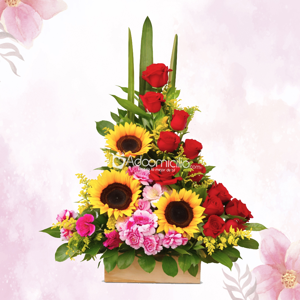 Arreglo Flora Con Rosas Para Mamá A Domicilio En Pereira Pedido Con Un Día De Anticipación 