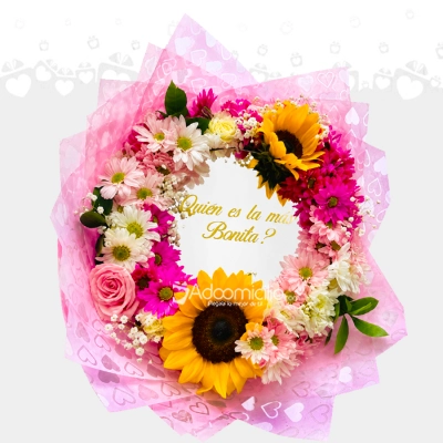 Bouquet De Flores Con Espejo A Domicilio En Pereira Pedido Con Un Día De Anticipación 