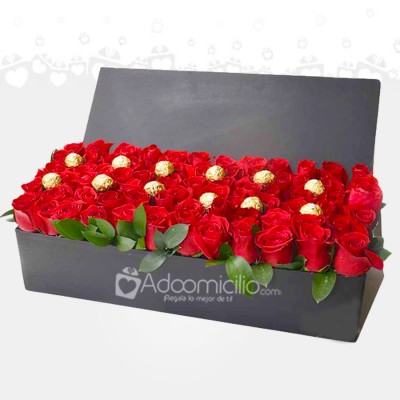 Caja Deluxe De Rosas San Valentín a Domicilio Medellín 