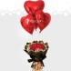Bouquet De Rosas Con Globos A Domicilio En Barranquilla 