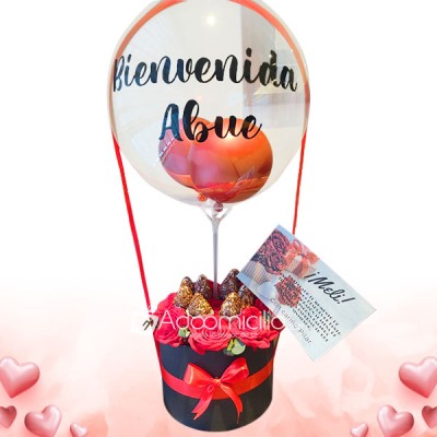 Fresas Con chocolate y Globo Burbuja Personalizado Regalos y Anchetas San Valentin a Domicilio en Bogota