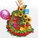 Arreglo Floral con Rosas, Gerberas, Girasoles y Globo A Domicilio en Manizales