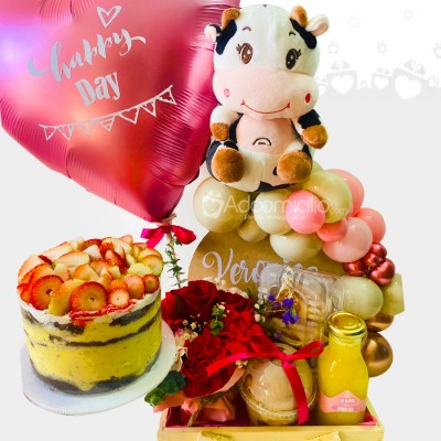 Desayuno Sorpresa De Cumpleaños Con Torta Y Peluche A Domicilio En Bogotá Pedido Con Un Día De Anticipación 