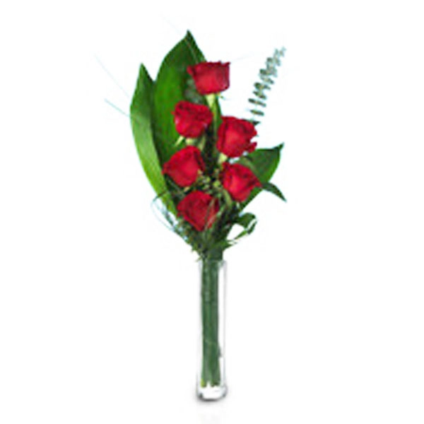 Solitario Con 6 Rosas A Domicilio En Cali 